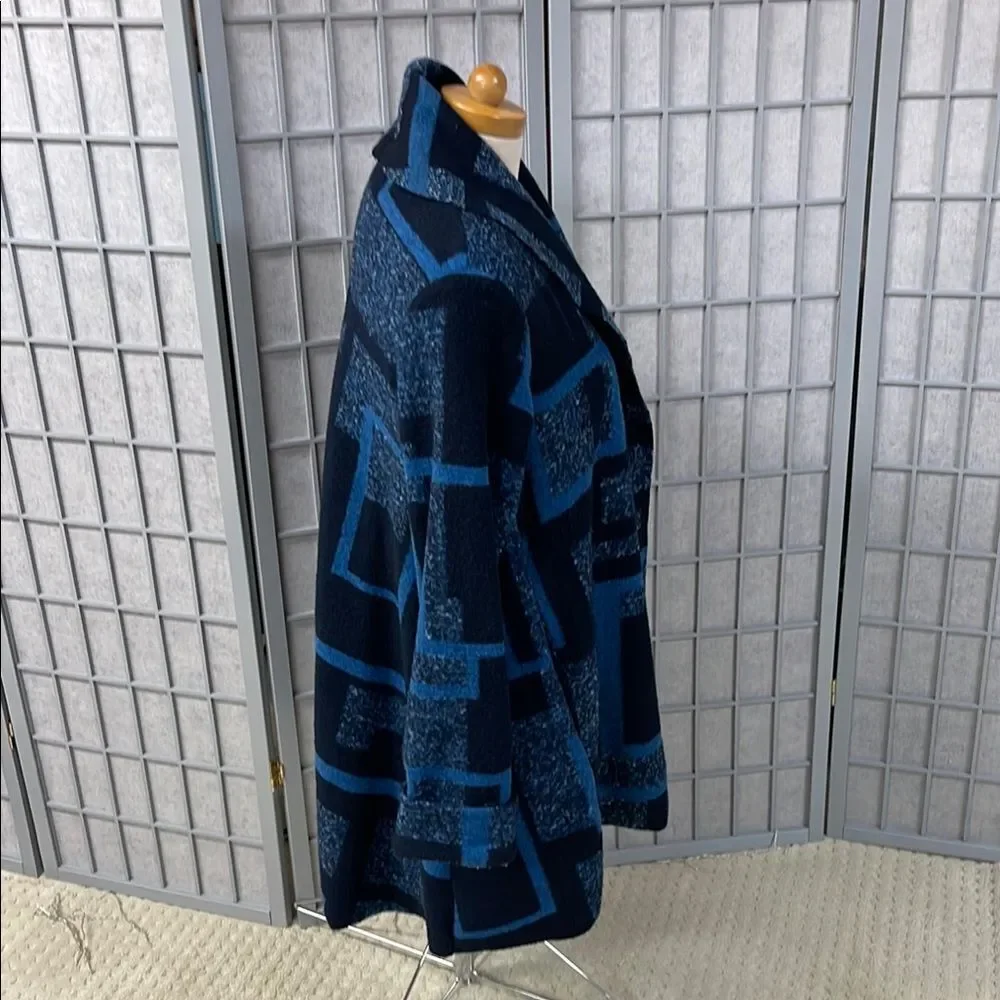 Zoe Blue Patchwork Cardigan Sweater, Women’s XS - Picture 3 of 4